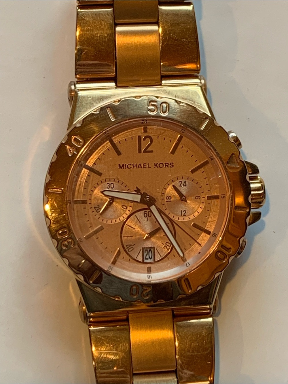 Michael Kors Rose Gold-Tone Ladies Women’s Chronograph Bracelet Watch NWOT - Picture 2 of 4